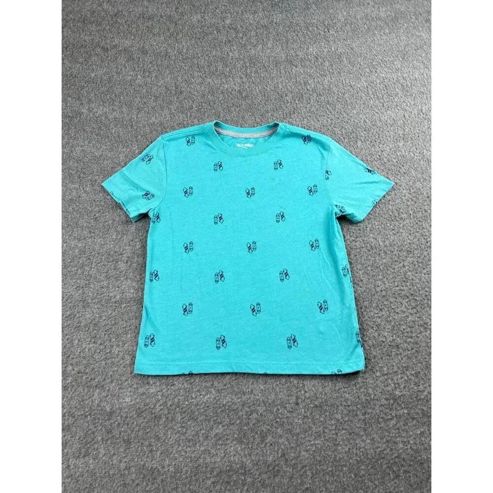 Old Navy Boys' Short Sleeve Skateboard Print T-Shirt‎ Size 5-6